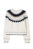 [New Color] Heart Fair Isle Knit Pullover