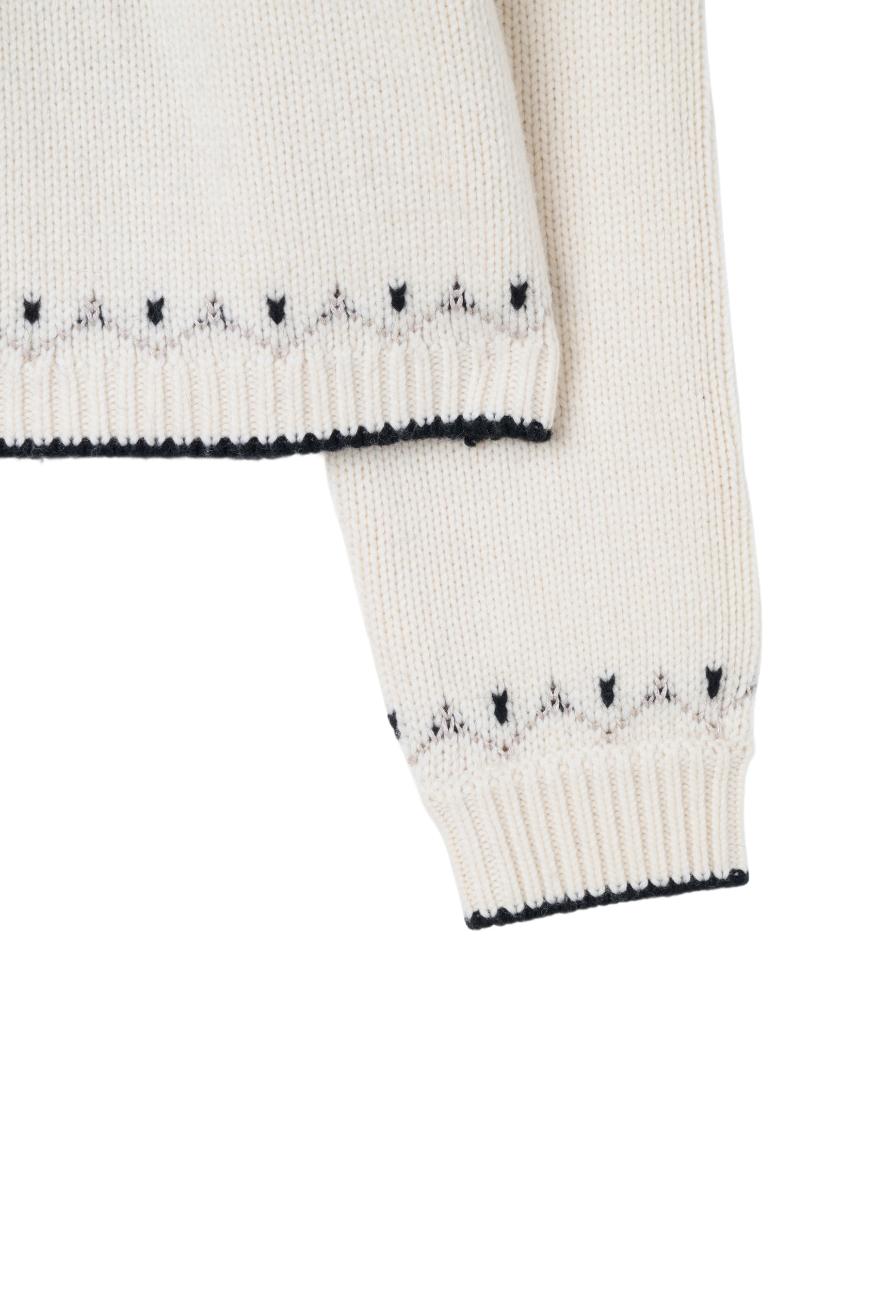 [New Color] Heart Fair Isle Knit Pullover