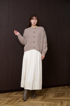 H Boa Cable Knit Cardigan