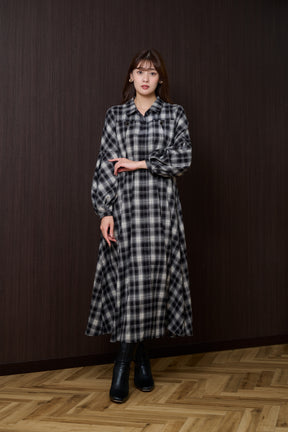 Marion Plaid Shirt Dress