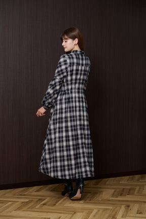 Marion Plaid Shirt Dress