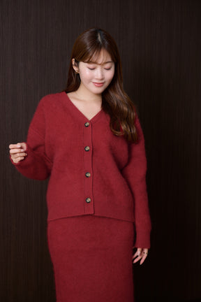 Airy Wool-Blend Cardigan