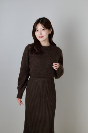 Lattice Eyelet Knit Dress