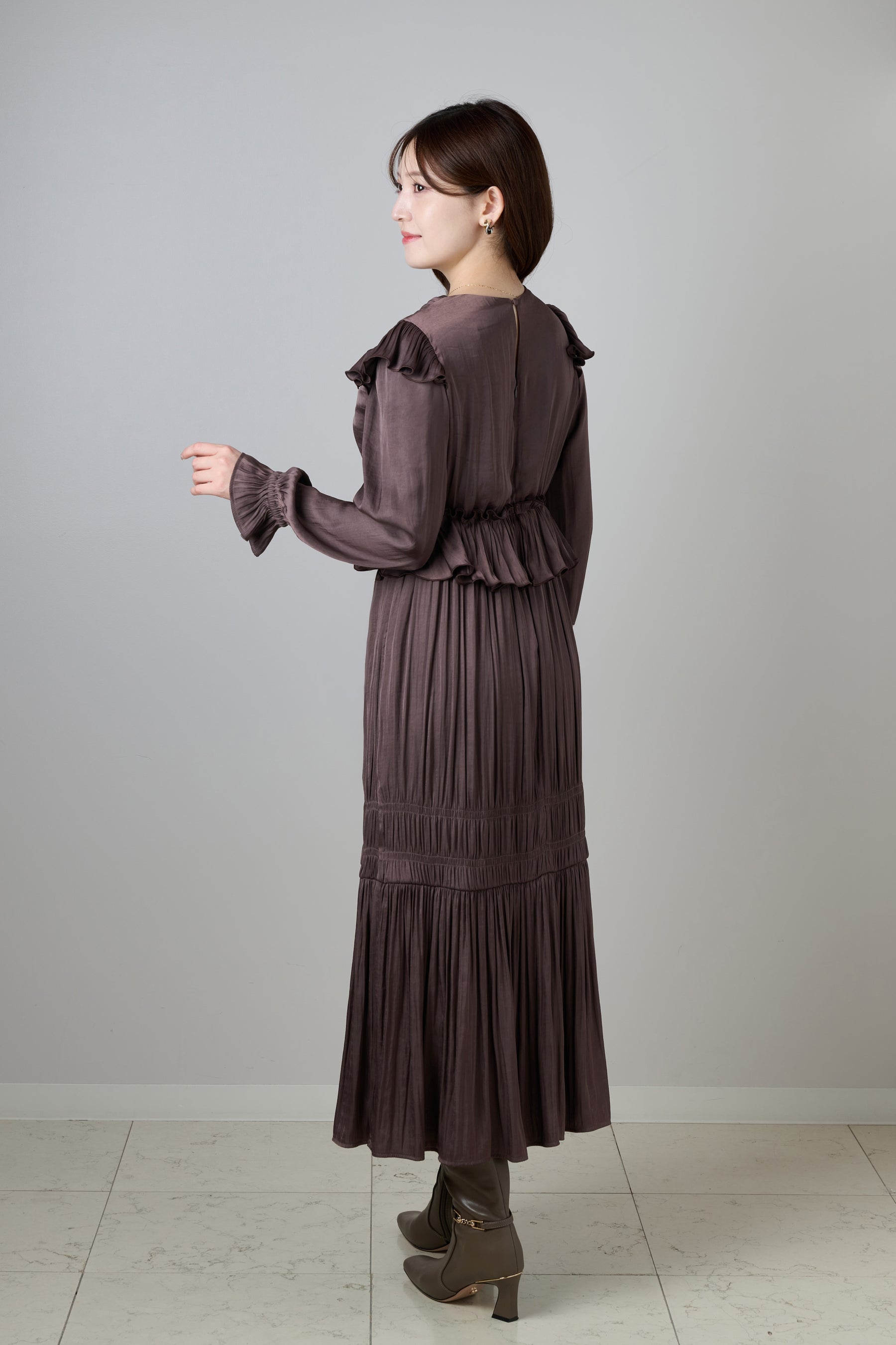 Marion Fluid Gathered Dress