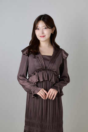 Marion Fluid Gathered Dress
