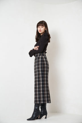 スカートOver Check Long Skirt ✳︎ herlipto
