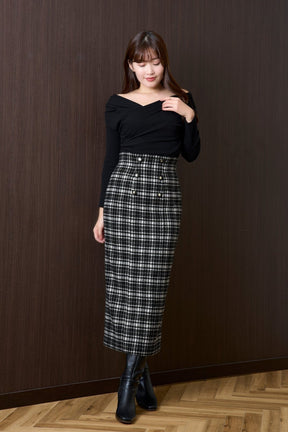 Plaid Long Skirt