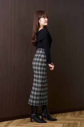 Plaid Long Skirt