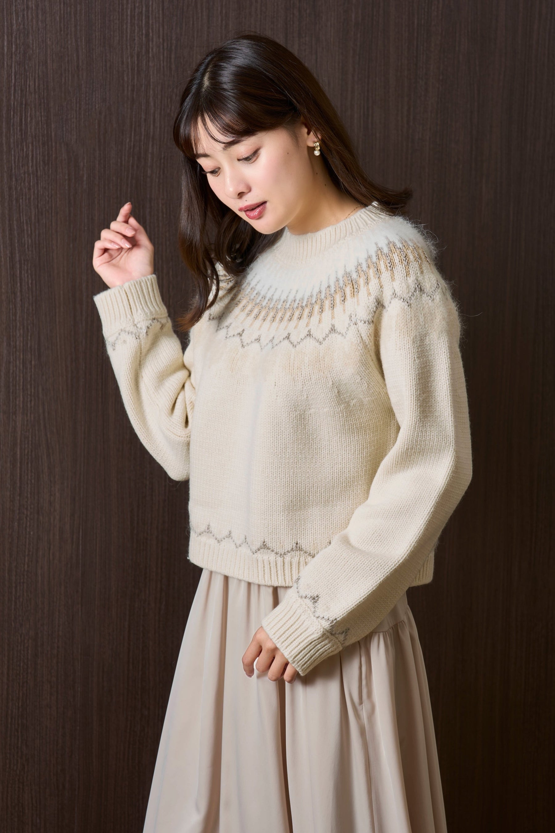 Heart Fair Isle Knit Pullover