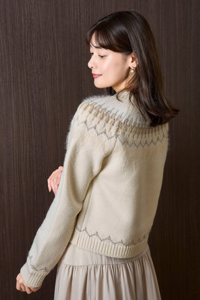 Heart Fair Isle Knit Pullover