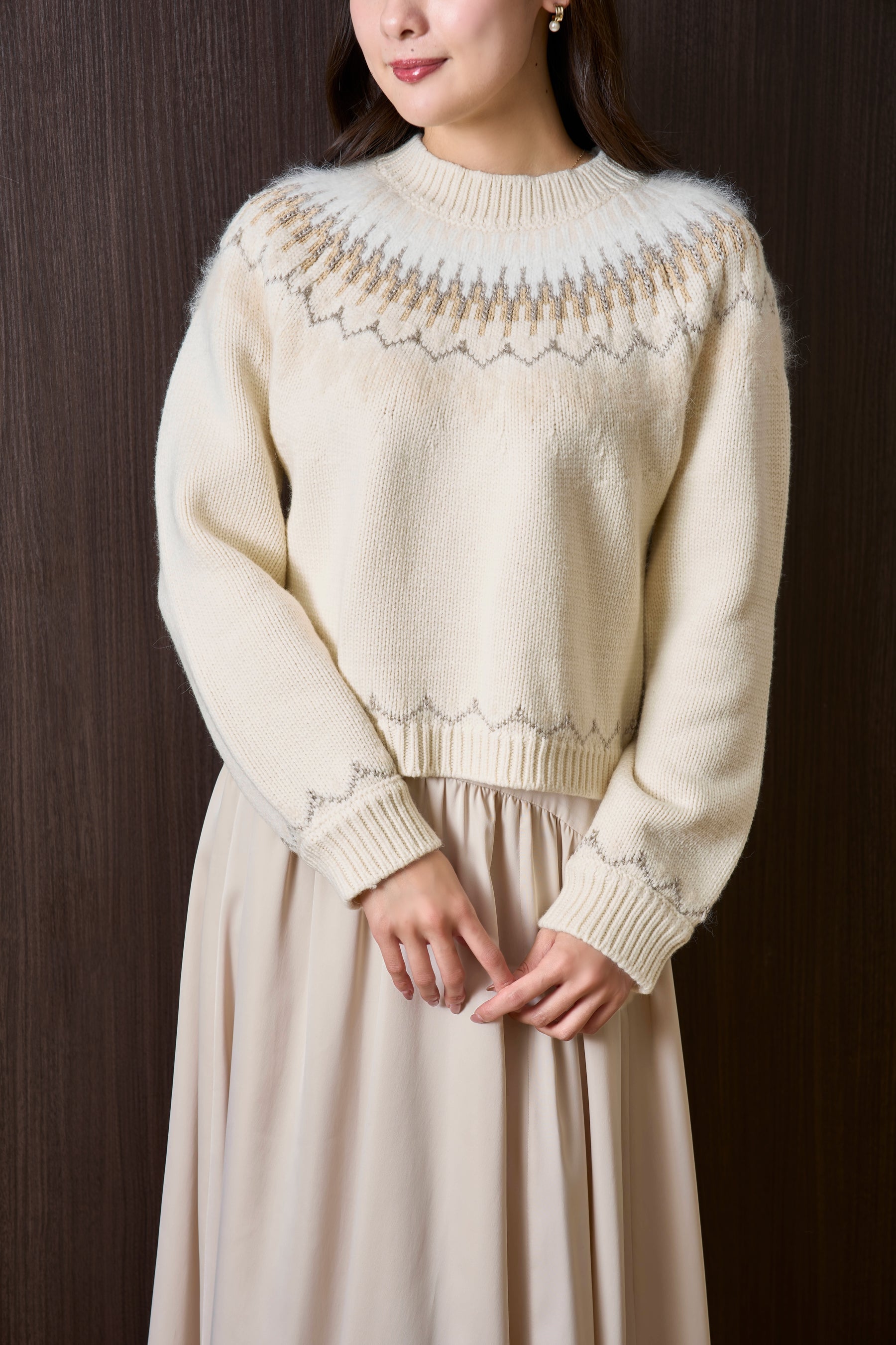 Heart Fair Isle Knit Pullover