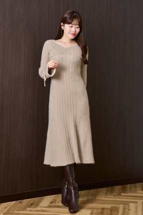 Back Lace-Up Knit Dress