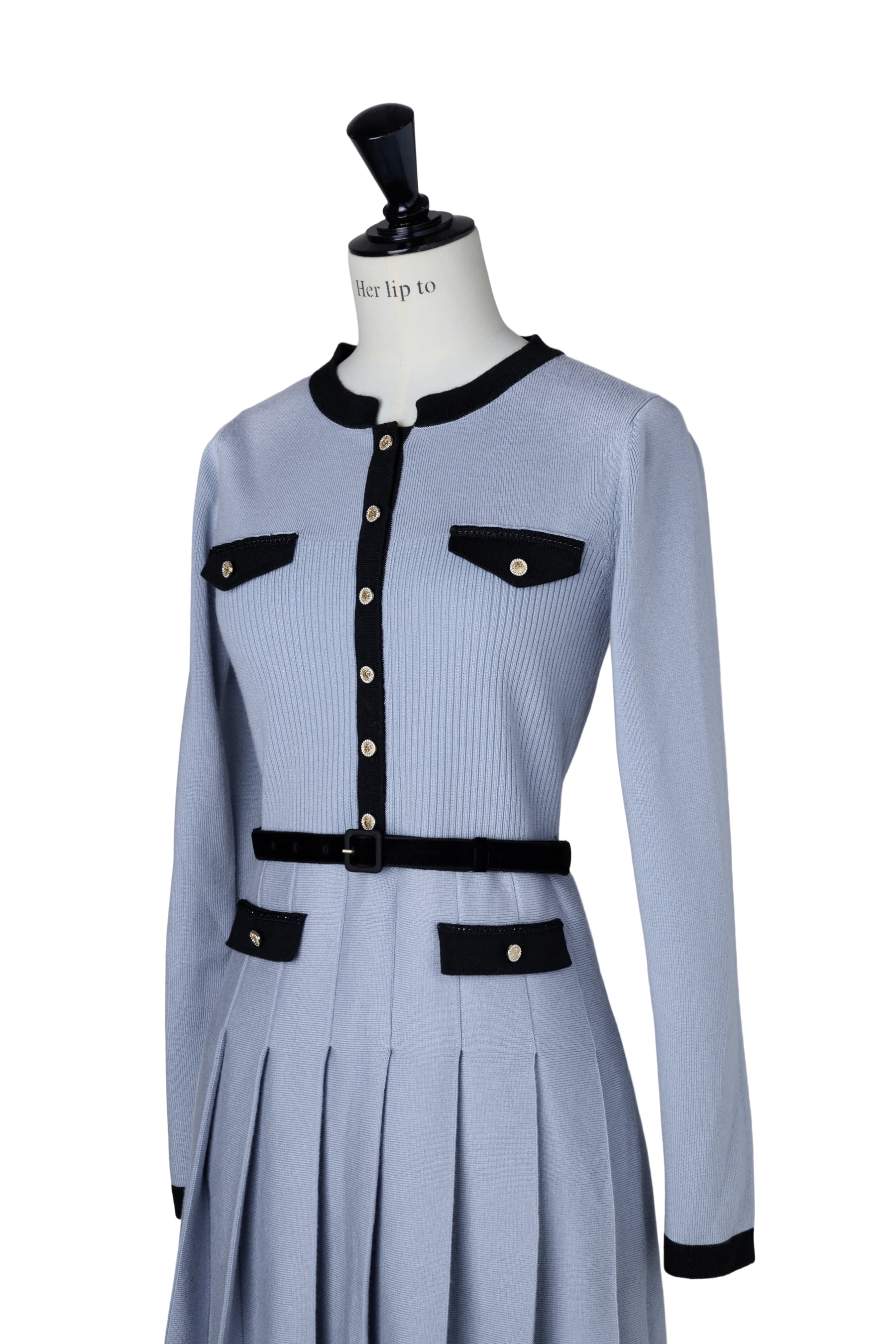 Gabrielle Belted Knit Dress