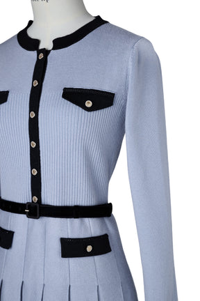 Gabrielle Belted Knit Dress