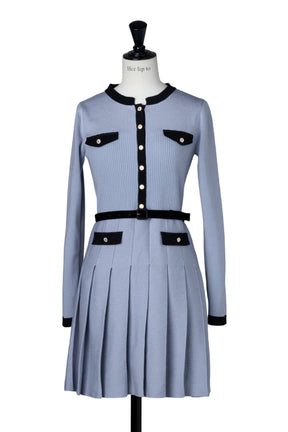 Gabrielle Belted Knit Dress