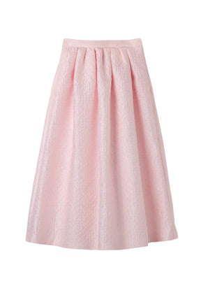 Dot Jacquard Flared Skirt