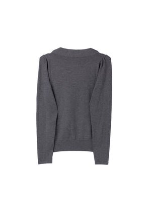 Bijou Ribbon-Tie Knit Top