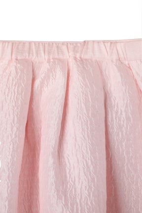Dot Jacquard Flared Skirt