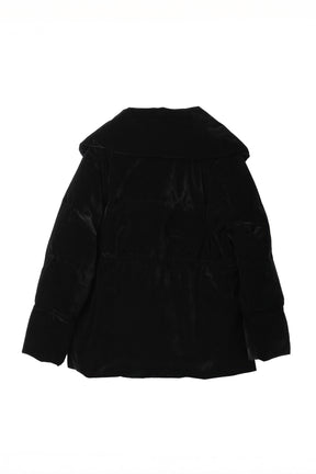 Bijou-Button Velour Down Jacket