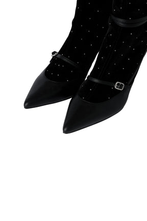 Crystal Velour Ankle Boots