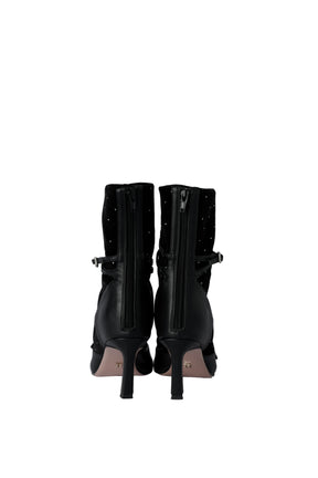 Crystal Velour Ankle Boots