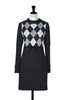 Moor Argyle Ribbon Knit Dress