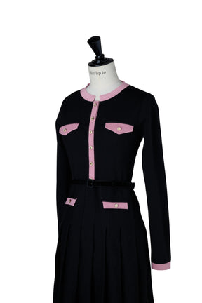 Gabrielle Belted Knit Dress