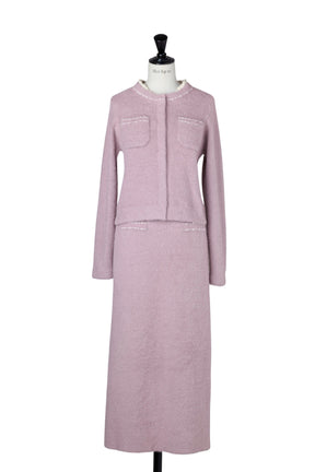 【crystal pink】Corinthia Shaggy Knit Set