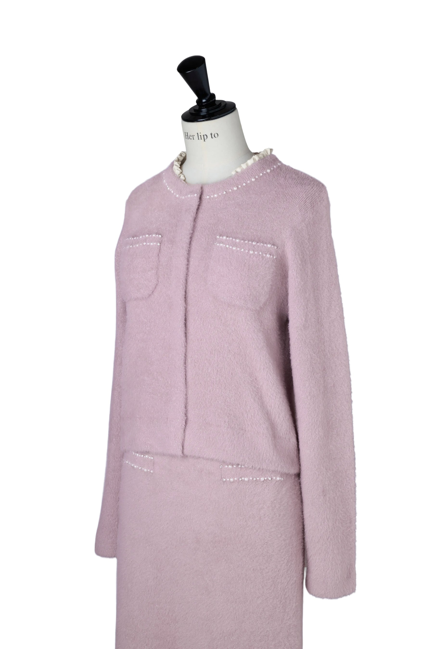 【crystal pink】Corinthia Shaggy Knit Set