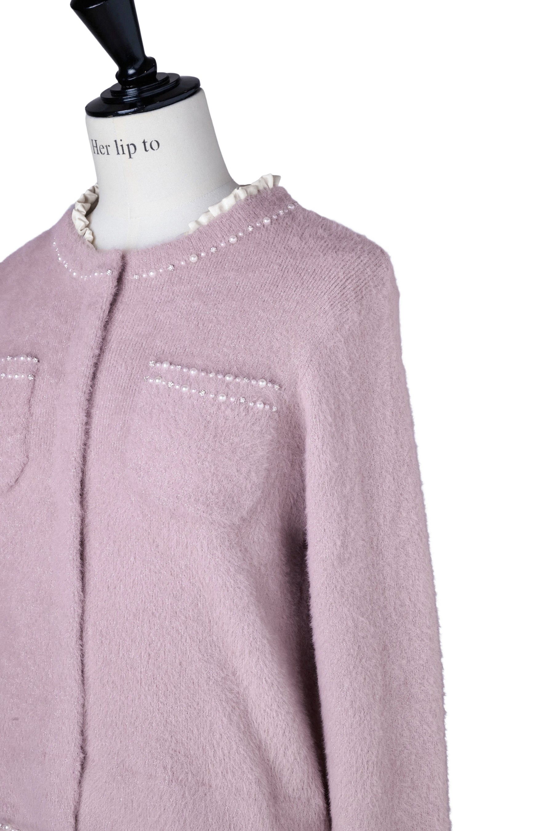 【crystal pink】Corinthia Shaggy Knit Set
