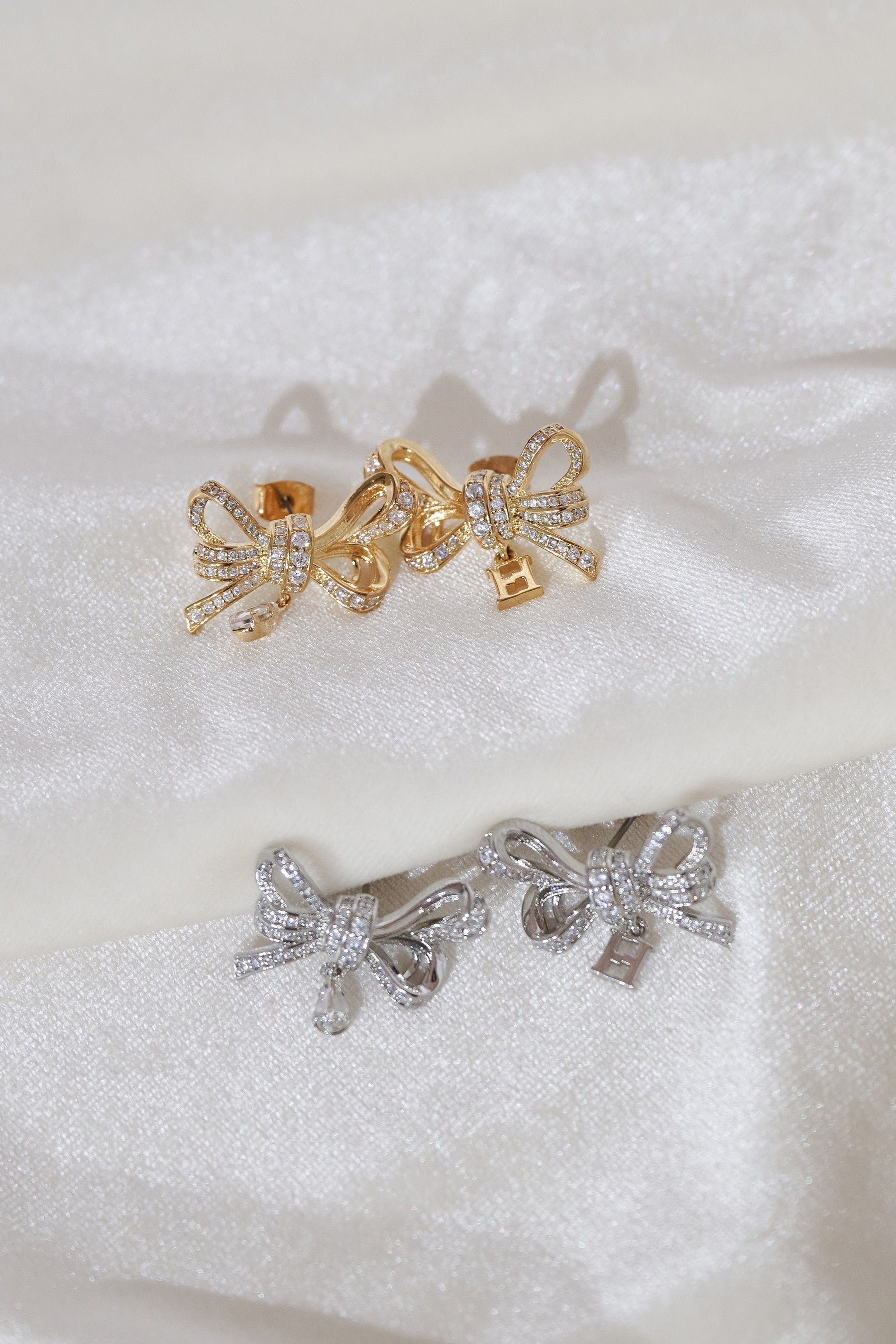 Crystal Ribbon Pierces