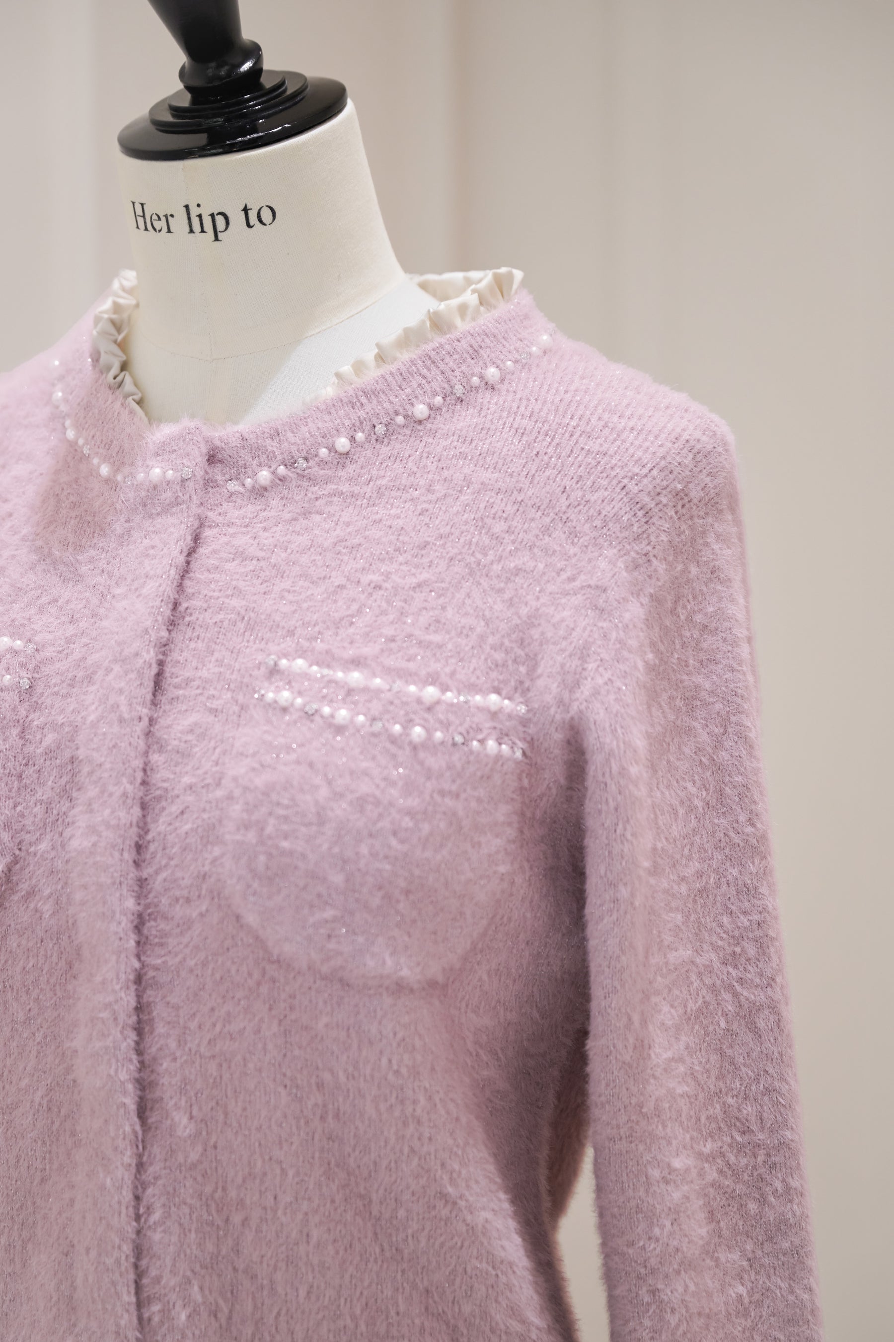 【crystal pink】Corinthia Shaggy Knit Set