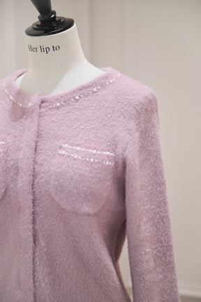 【crystal pink】Corinthia Shaggy Knit Set