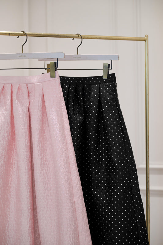 [Ships in early January]Dot Jacquard Flared Skirt