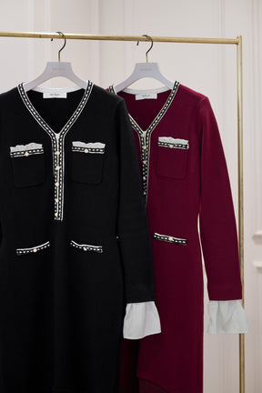 Isaline Long Knit Dress