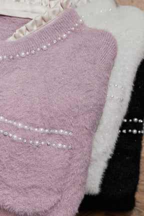 【crystal pink】Corinthia Shaggy Knit Set