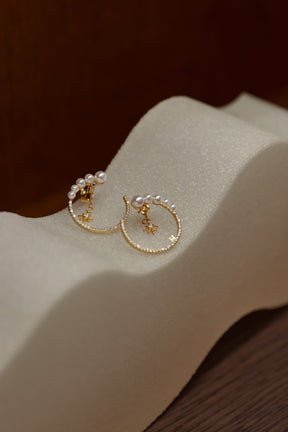 Luna Crystal Pearl Pierces