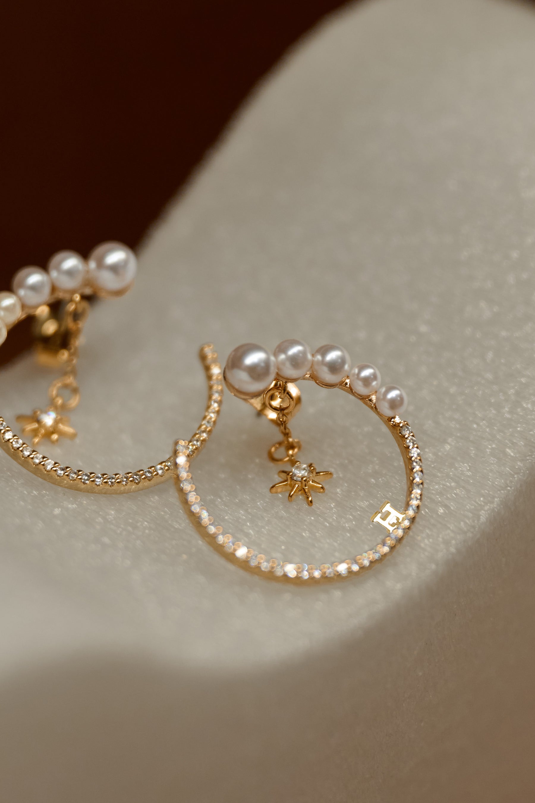 Luna Crystal Pearl Pierces