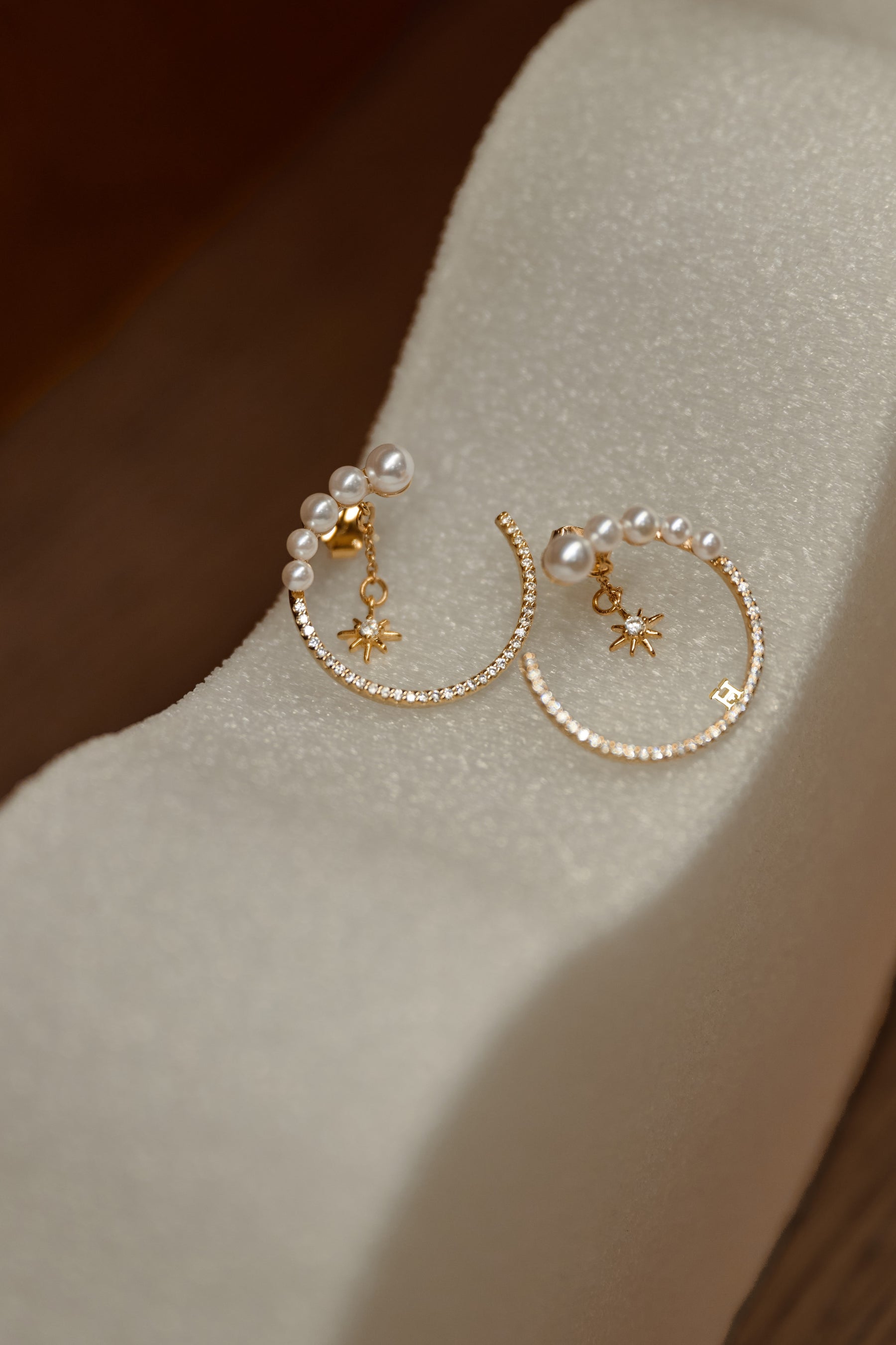 Luna Crystal Pearl Pierces