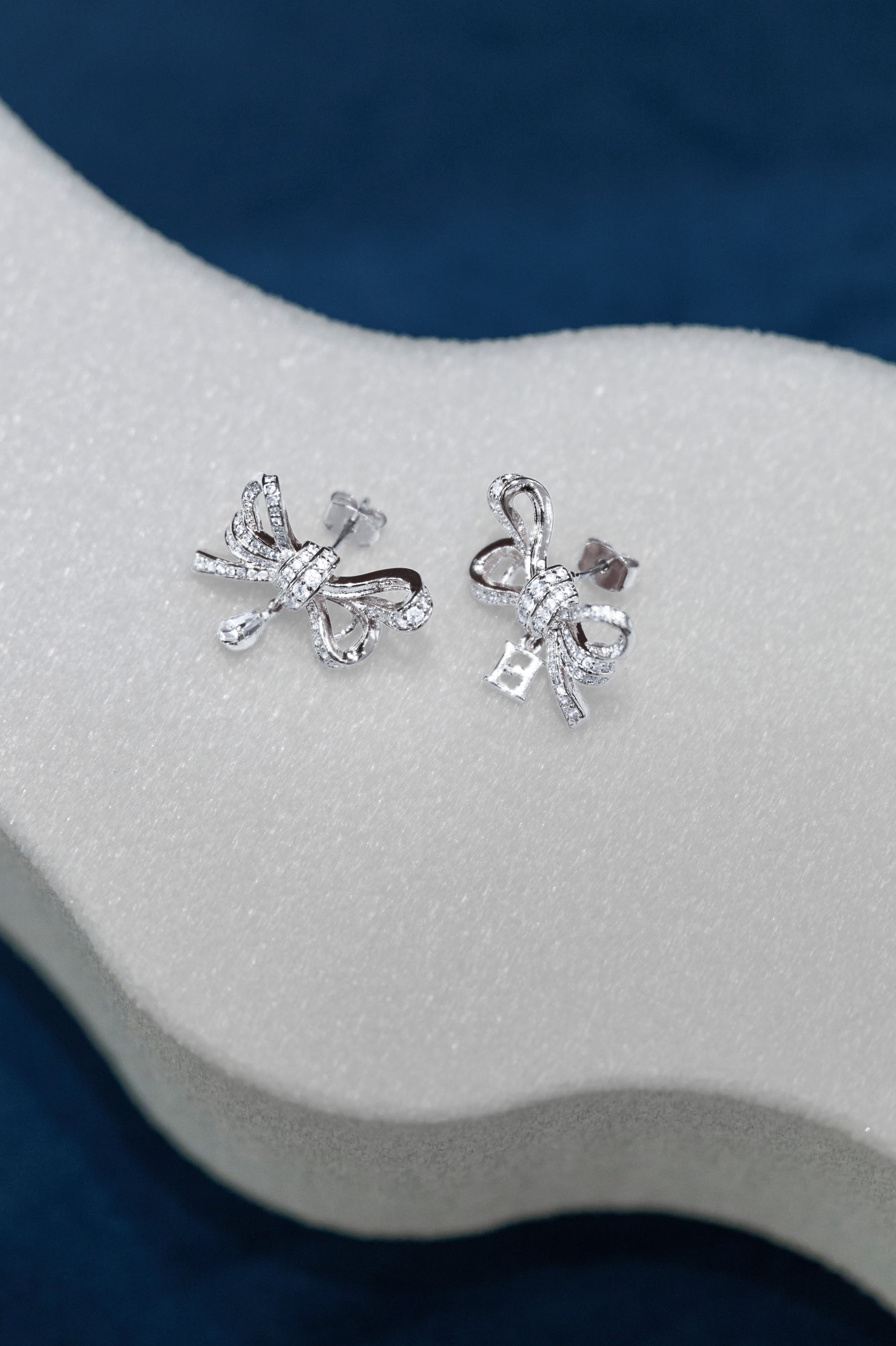 Crystal Ribbon Pierces