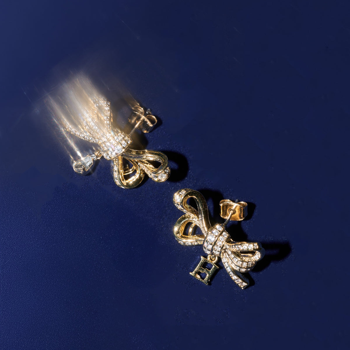 Crystal Ribbon Pierces
