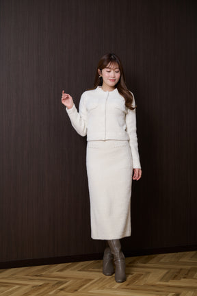 【crystal pink】Corinthia Shaggy Knit Set