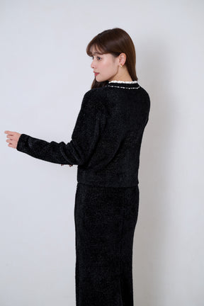 【crystal pink】Corinthia Shaggy Knit Set