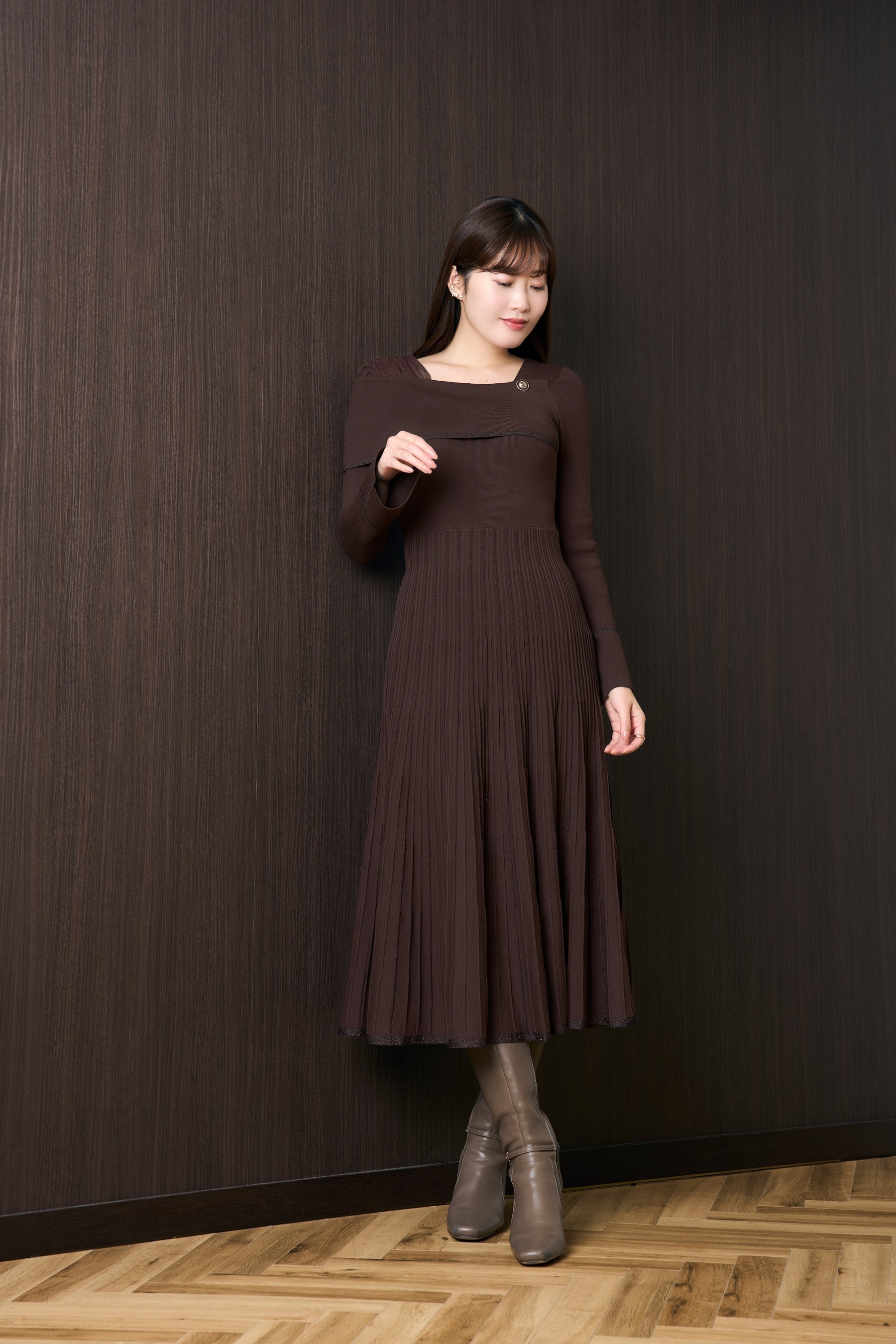 【1月中旬発送】La Lueur Knit Dress