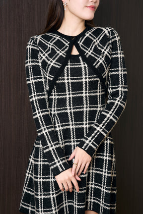 Pantheon Checked Knit Dress