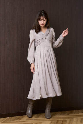 Moon Glow Dot Pleated Dress