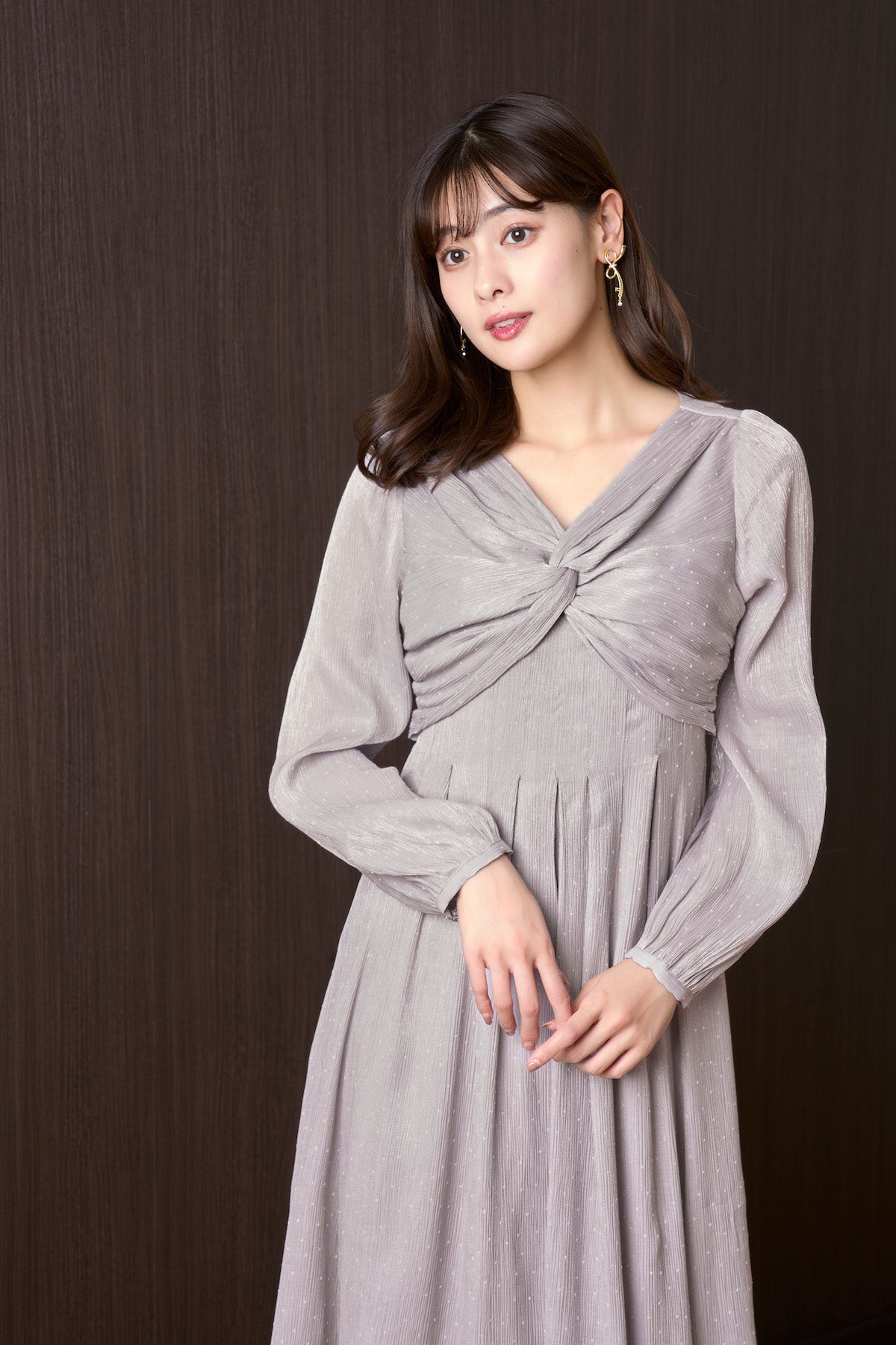 Moon Glow Dot Pleated Dress