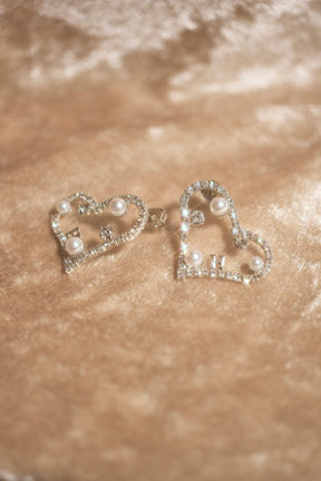 Crystal Heart Shaped Pierces