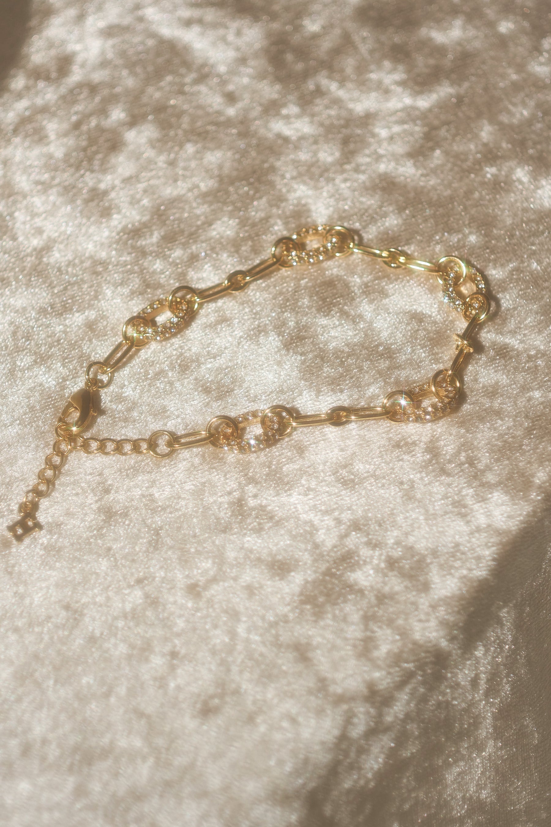 Gold Pavé Chain Bracelet