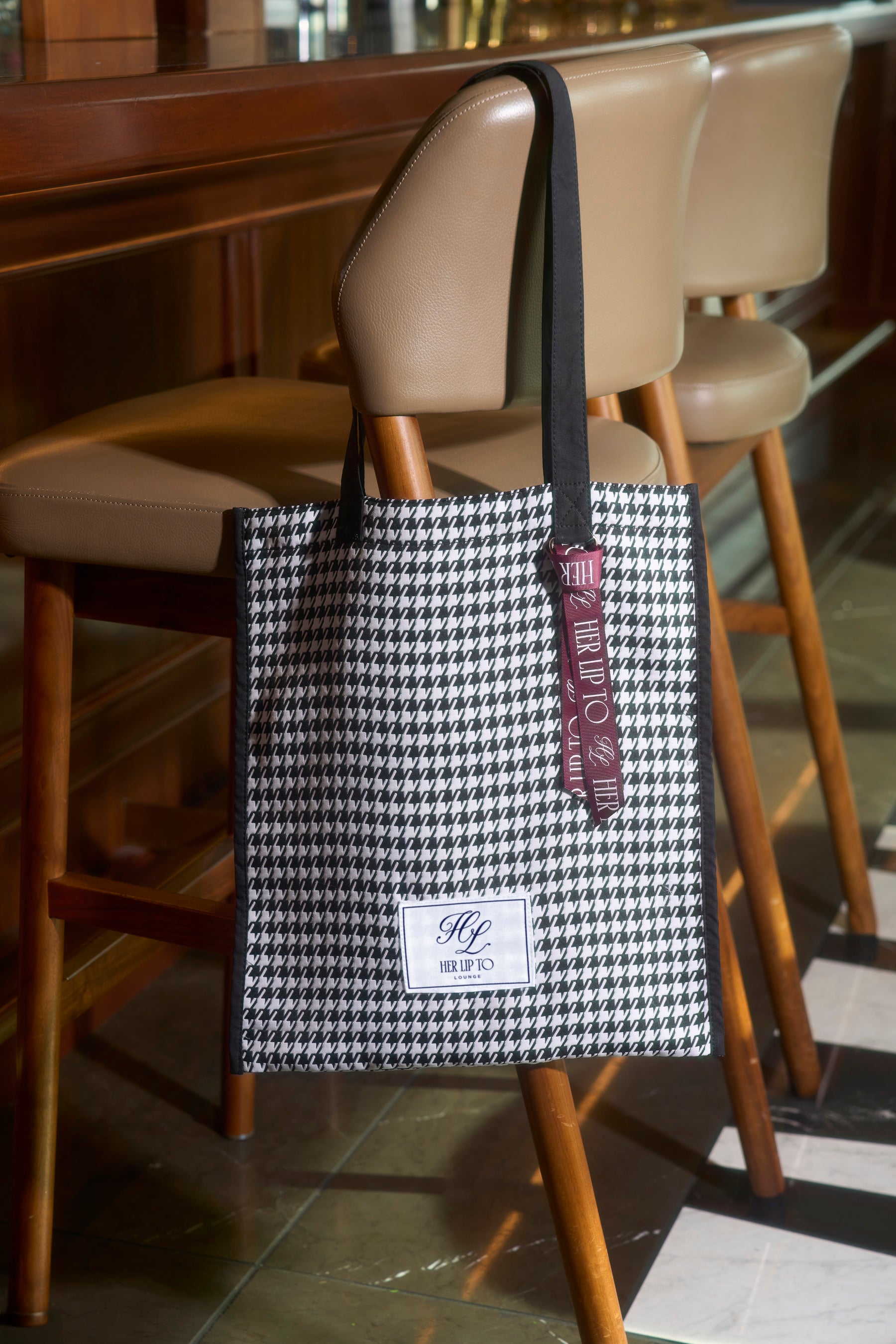 HLT Houndstooth Tote Bag